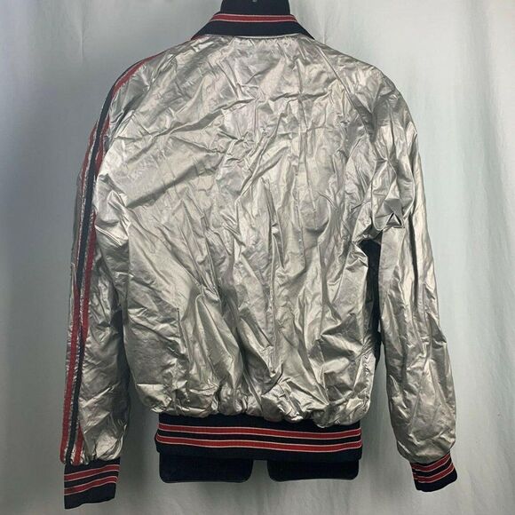 Vintage Holloway Matco Tools Jacket XL Silver Windbreaker Lined Full Zip Patch - Picture 4 of 5